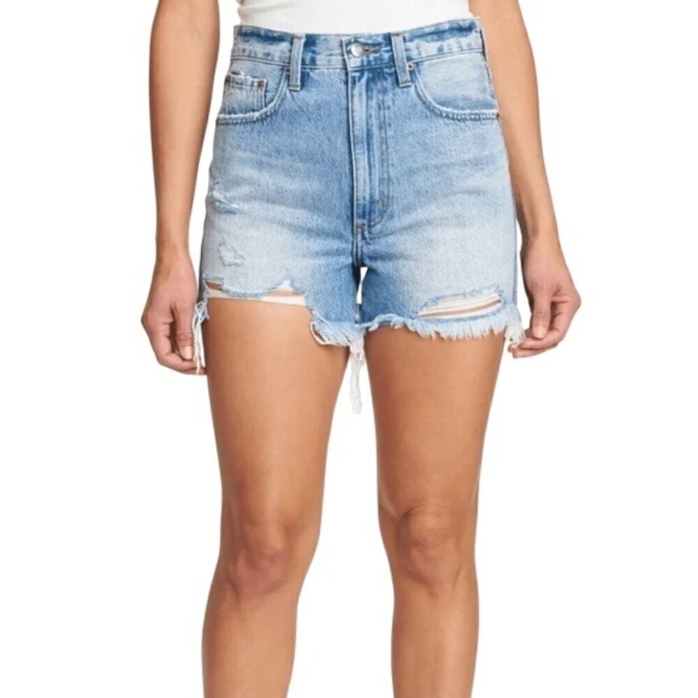 NWT Pistola Maeve High Rise Cut Off Jean Shorts Scenery Distressed 27 MSRP $128